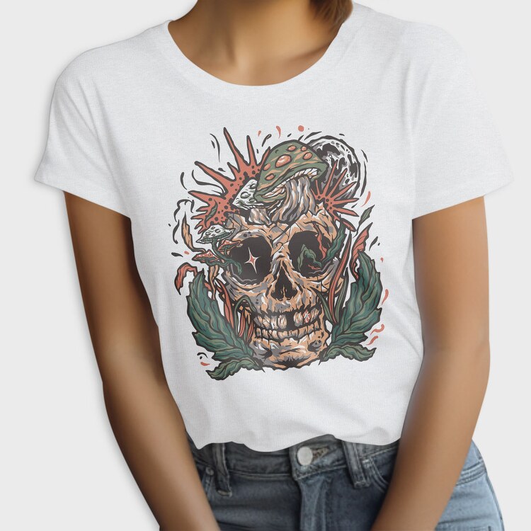 Mushroom Skull Flora, Tricou Femei