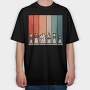 Retro Chess, Tricou Oversize Barbati (Unisex)