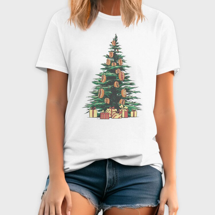 Hot Dog Christmas Tree, Tricou Barbati (Unisex)