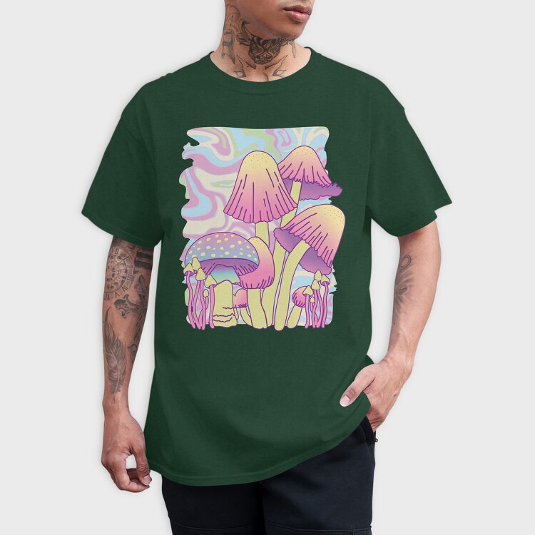 Mushrooms Psychedelic Nature, Tricou Barbati (Unisex)