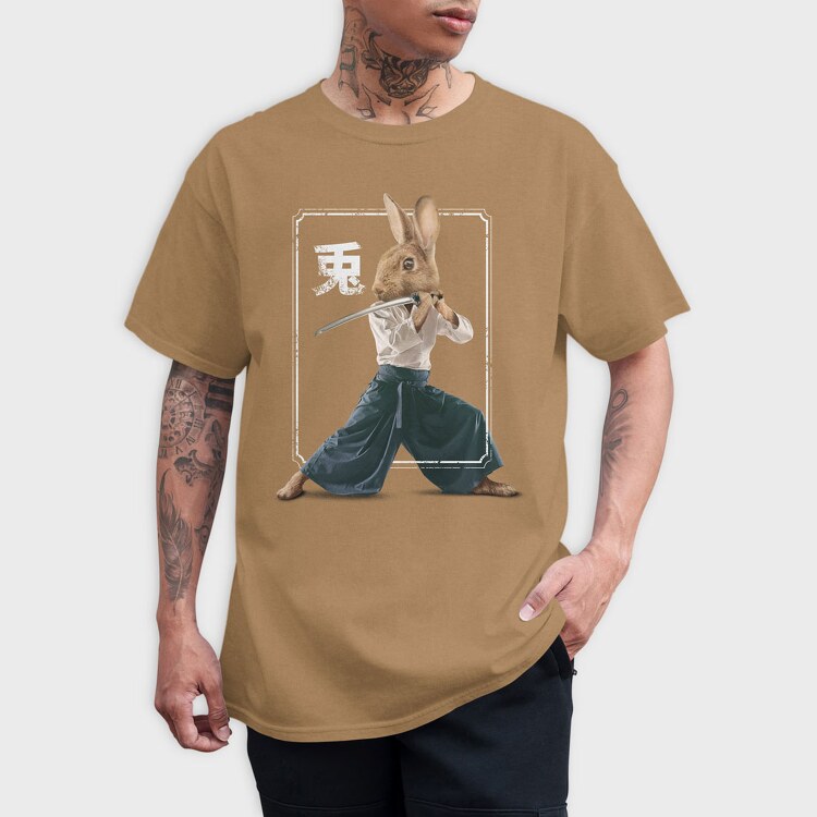 Rabbit Ninja, Tricou Barbati (Unisex)