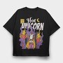 Hot Unicorn Cartoon, Tricou Oversize Barbati (Unisex)