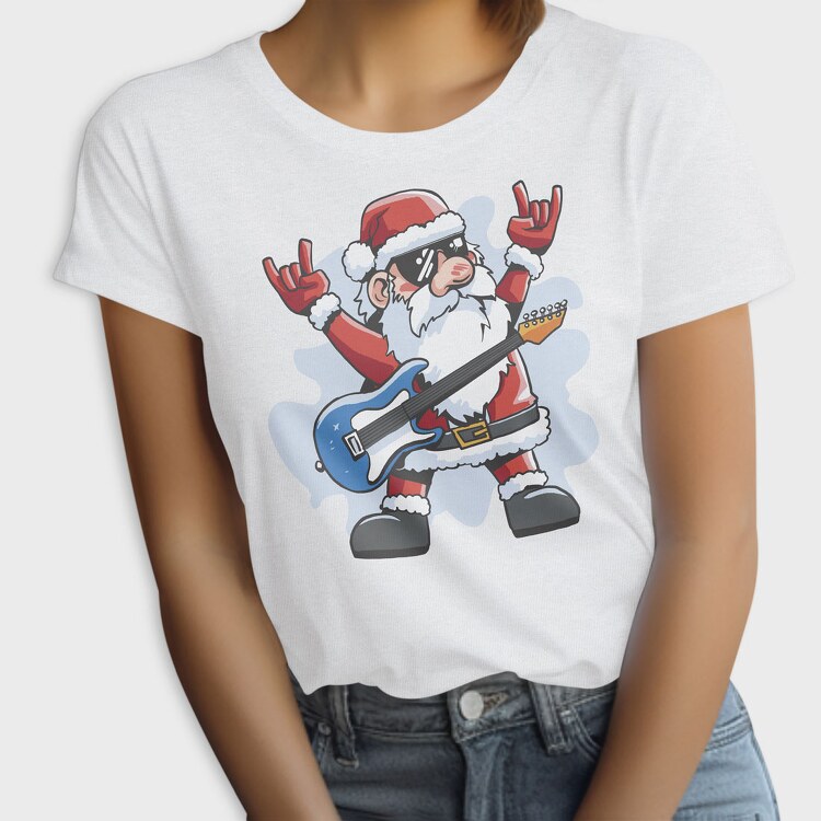 Santa Claus Rocker, Tricou Femei
