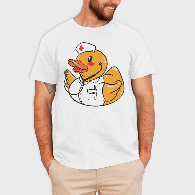 Rubber Duck Nurse, Tricou Barbati (Unisex)