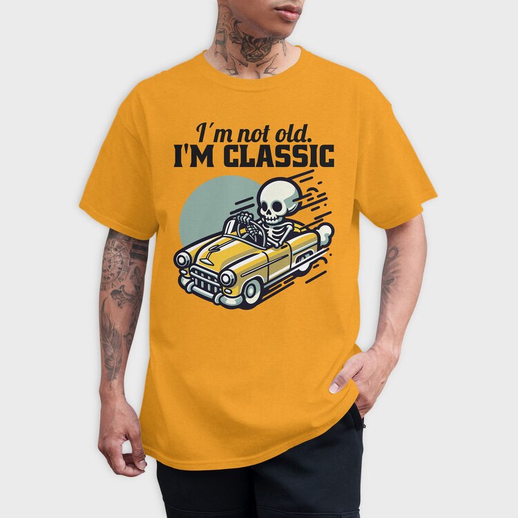 Classic Skeleton Car, Tricou Barbati (Unisex)