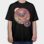 Retro Hippie Dog, Tricou Oversize Barbati (Unisex)