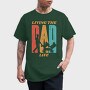 Retro Living The Dad Life Quote, Tricou Barbati (Unisex)