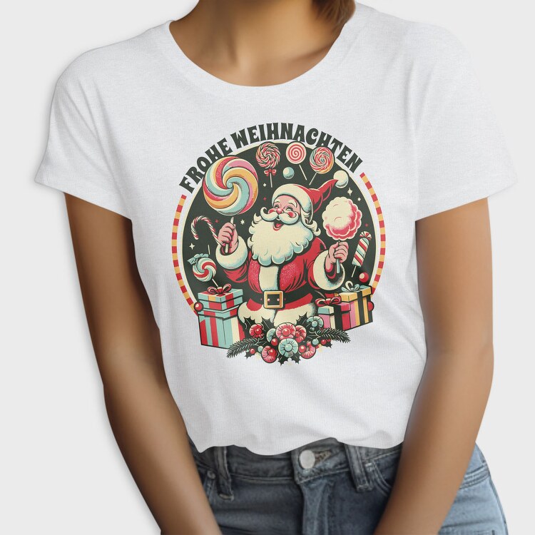 German Christmas Cotton Candy Santa, Tricou Femei
