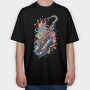 Jazz Saxophone Melody, Tricou Oversize Barbati (Unisex)