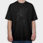 Dark Fairy Creature Hand Drawn, Tricou Oversize Barbati (Unisex)