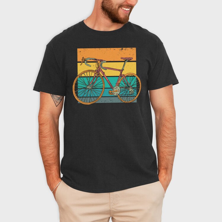 Retro Racing Bike, Tricou Barbati (Unisex)