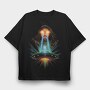 Jesus And Ufo, Tricou Oversize Barbati (Unisex)