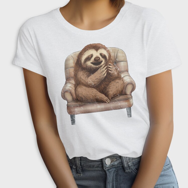 Sloth On A Chair Yawn, Tricou Femei