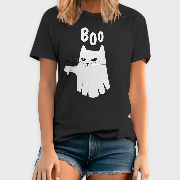 Ghost Cat Boo, Tricou Barbati (Unisex)