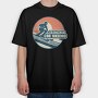 Retro Skiing Enthusiast Be Skiing, Tricou Oversize Barbati (Unisex)