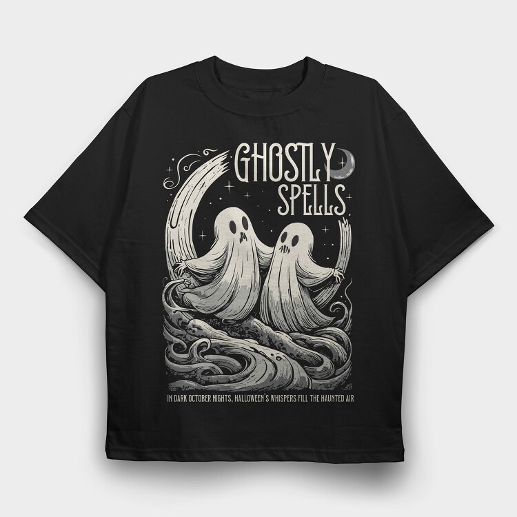 Ghostly Spells Trend, Tricou Oversize Barbati (Unisex)