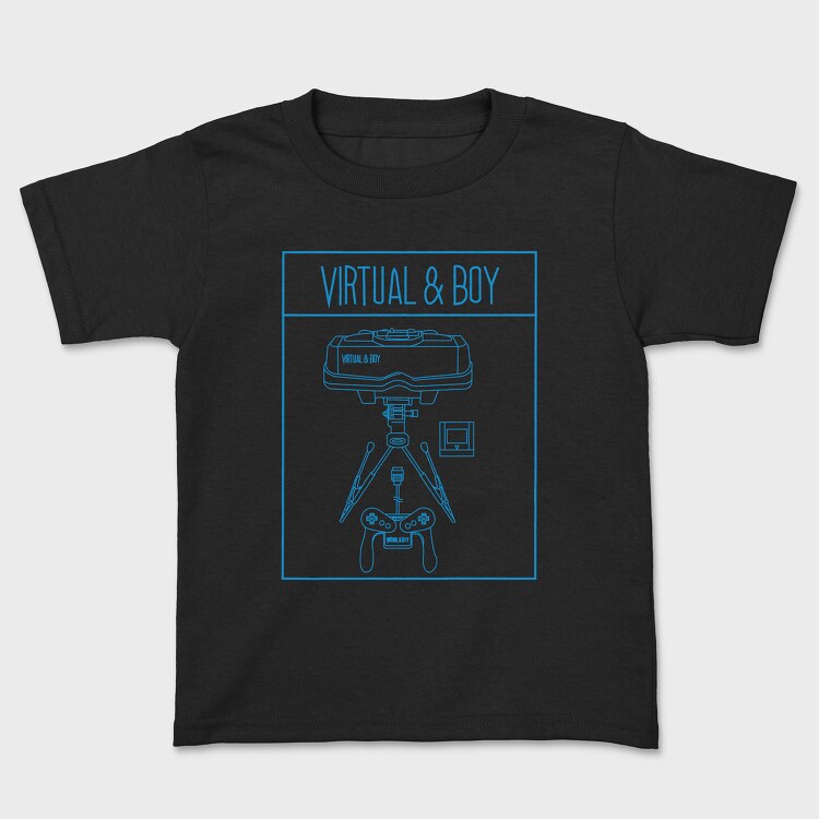 Retro Gaming Virtual And Boy, Tricou Copii