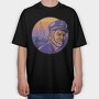 Retro Sunset Ship Captain Boat, Tricou Oversize Barbati (Unisex)