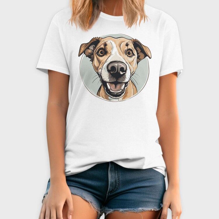 Joyful Dog Portrait, Tricou Barbati (Unisex)