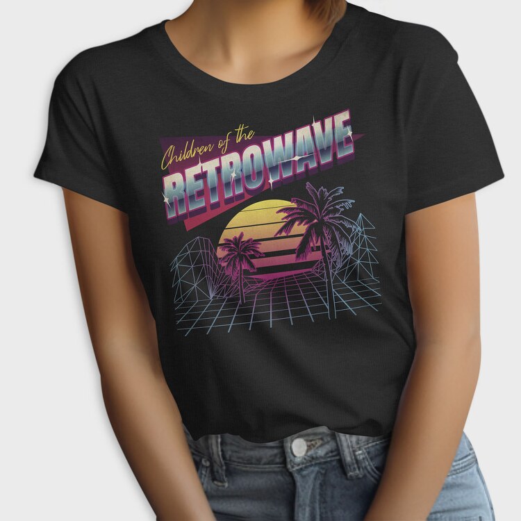 Retrowave Child Children Of The Tote, Tricou Femei