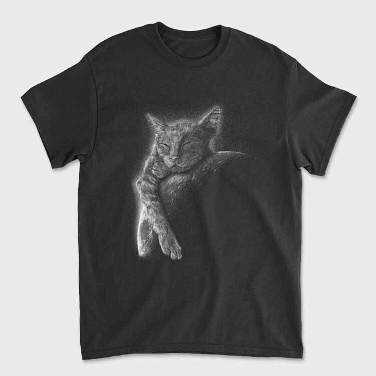 Sleeping Cat Moon, Tricou Barbati (Unisex)