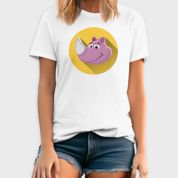 Rhino Smiley, Tricou Barbati (Unisex)