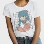 Anime Girl With Cat, Tricou Femei