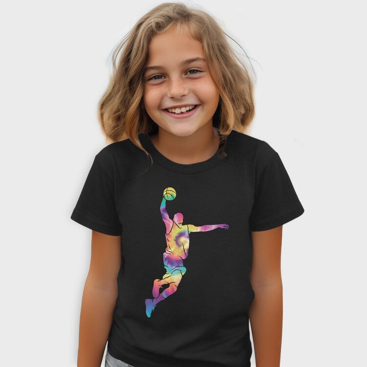 Tye Dye Basketball Player, Tricou Copii