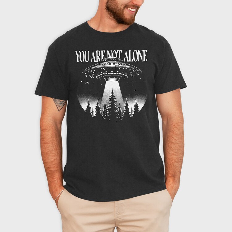 Ufo Abduction In The Forest, Tricou Barbati (Unisex)