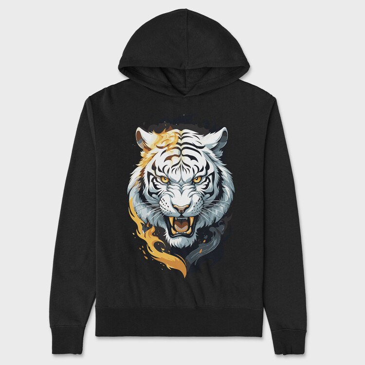 Tiger Fire, Hanorac Oversize Barbati (Unisex)