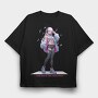 Anime Music Lover Girl, Tricou Oversize Barbati (Unisex)