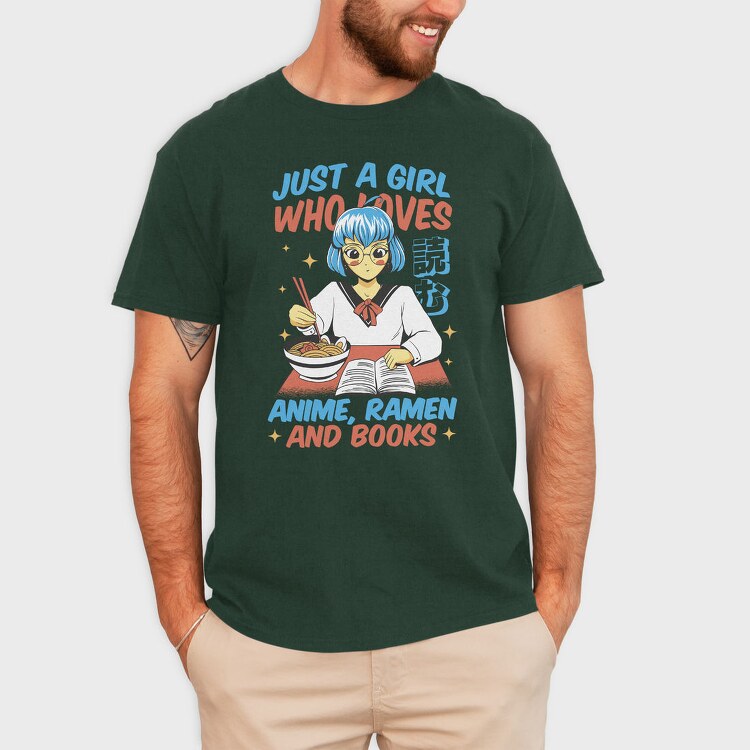 Anime Ramen And Book Lover, Tricou Barbati (Unisex)