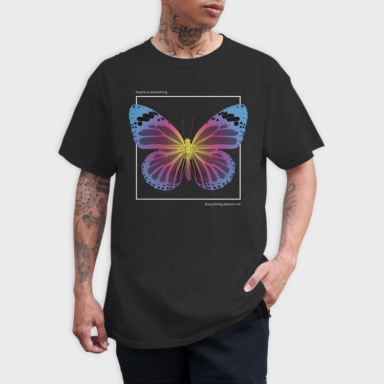 Gradient Butterfly Desire, Tricou Barbati (Unisex)