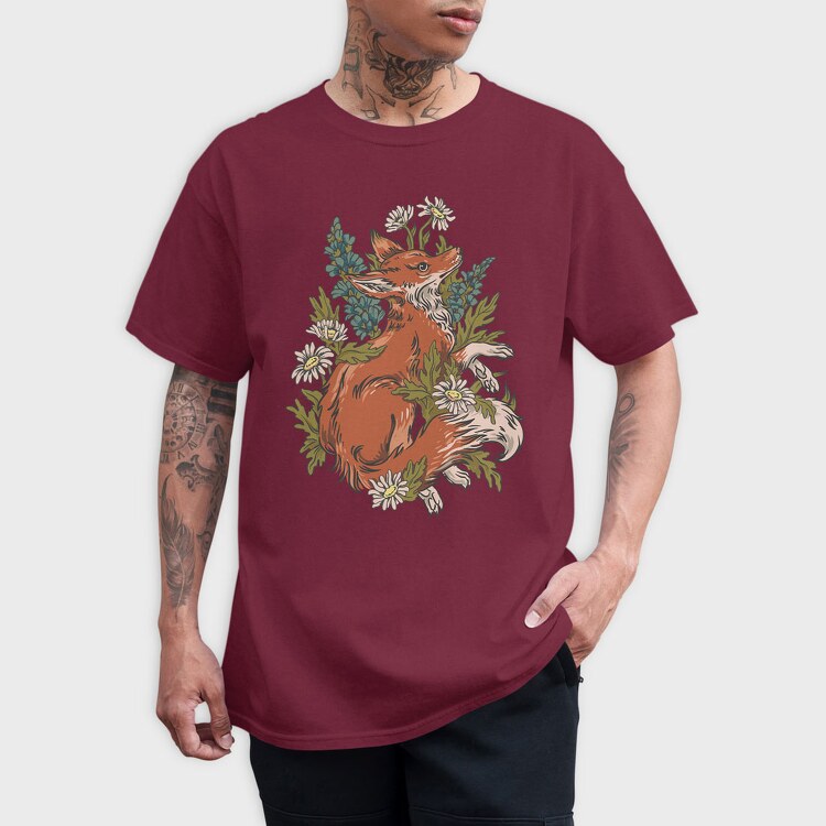 Chamomiles Fox, Tricou Barbati (Unisex)