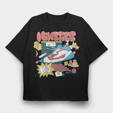 Nineties 90S Kid Retro 1, Tricou Oversize Barbati (Unisex)