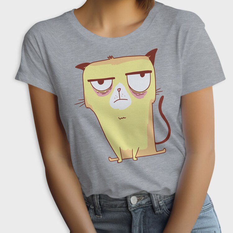 Annoyed Yellow Cat Grumpy, Tricou Femei