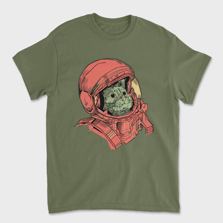 Cat Astronaut, Tricou Barbati (Unisex)