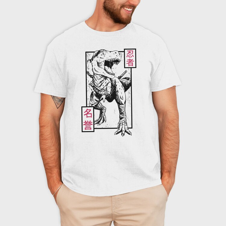 Ninja T Rex, Tricou Barbati (Unisex)