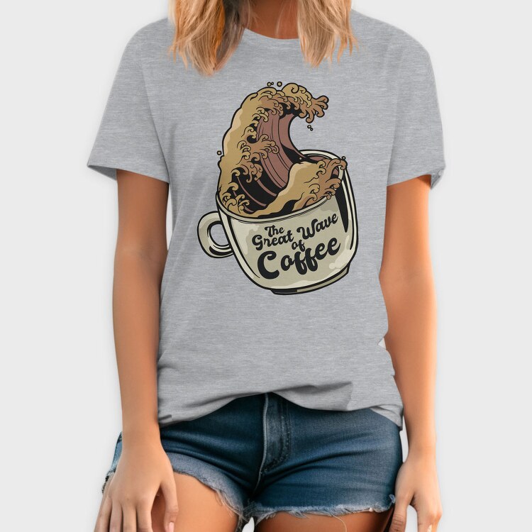 Great Wave Coffee Cup, Tricou Barbati (Unisex)