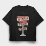 Wine And True Crime, Tricou Oversize Barbati (Unisex)