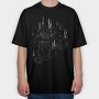 Desintegrating Skull, Tricou Oversize Barbati (Unisex)