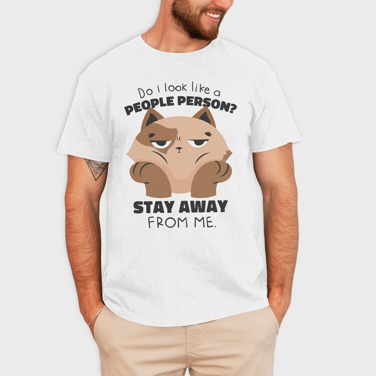 Anti Social Cat Stay Away From Me, Tricou Barbati (Unisex)