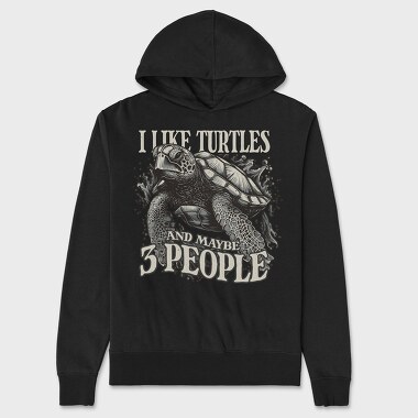 I Love Turtles, Hanorac Oversize Barbati (Unisex)