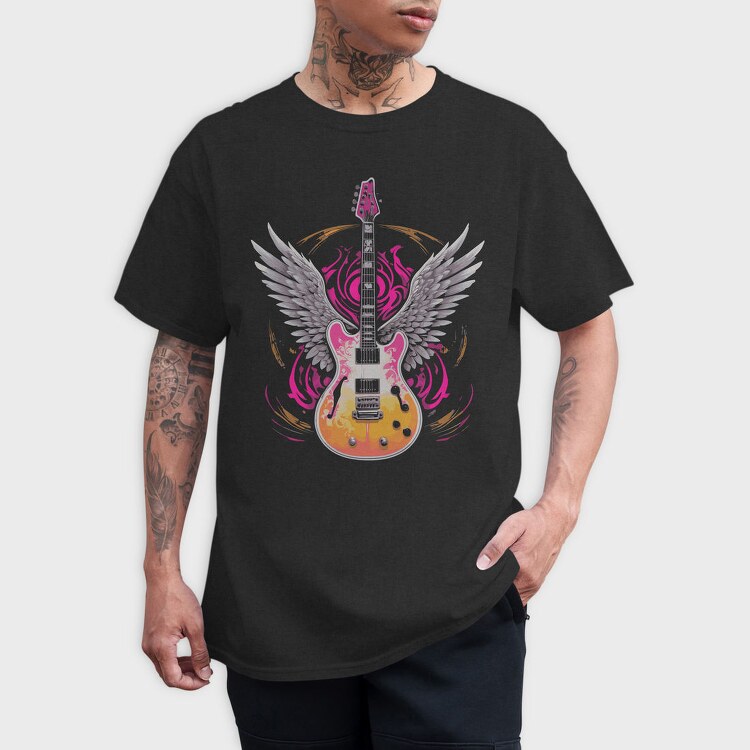 Winged Guitar Rock, Tricou Barbati (Unisex)