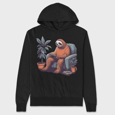 Hanorac Barbati (Unisex), Chill Sloth Playing Video Games