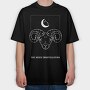 Aries Constellation Zodiac Line Art, Tricou Oversize Barbati (Unisex)