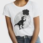 Dinosaur With Balloons T Rex, Tricou Femei