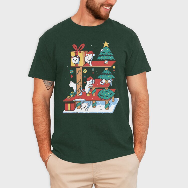 Cat House Christmas, Tricou Barbati (Unisex)