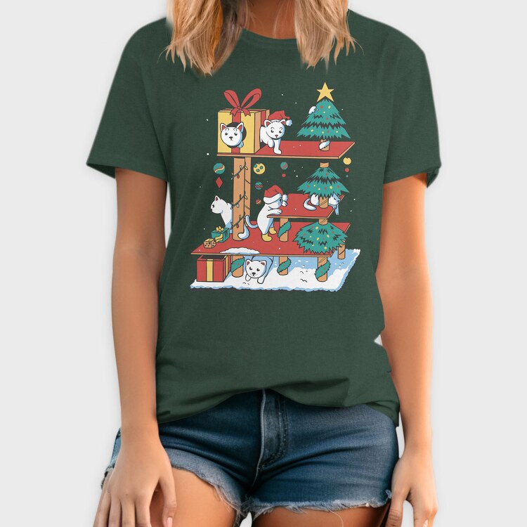Cat House Christmas, Tricou Barbati (Unisex)