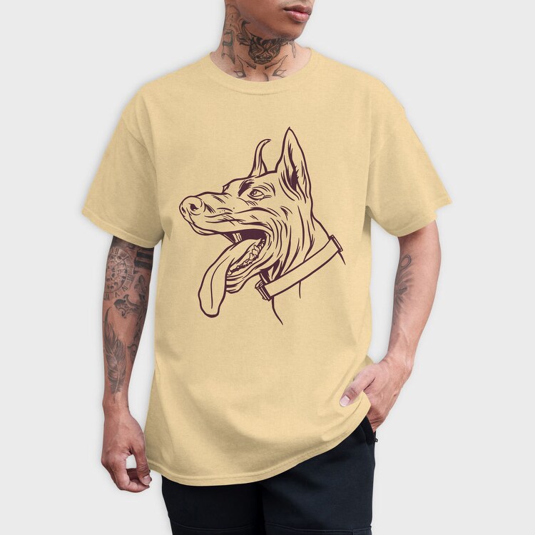 Dobermann Dog, Tricou Barbati (Unisex)